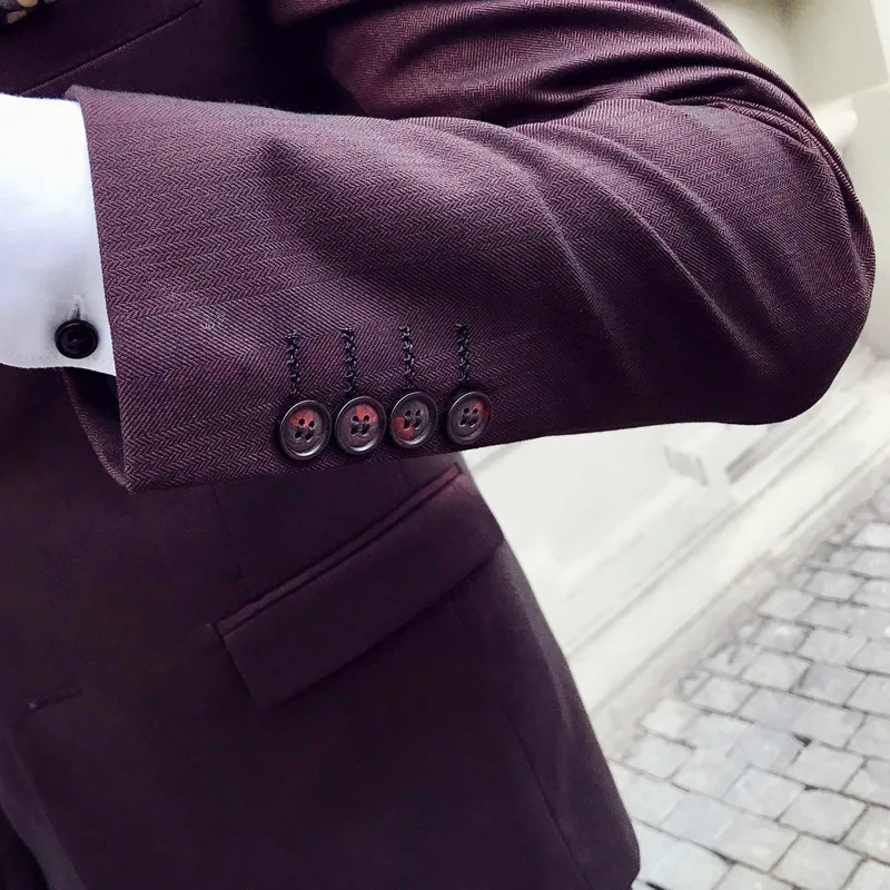 (Blazer+Pants+Vest) Burgundy Groom Wedding Prom Suits 3 Pieces Mens Formal Office Business Suits Costumes Hommes
(Blazer+Pants+Vest) Burgundy Groom Wedding Prom Suits 3 Pieces Mens Formal Office Business Suits Costumes Hommes
