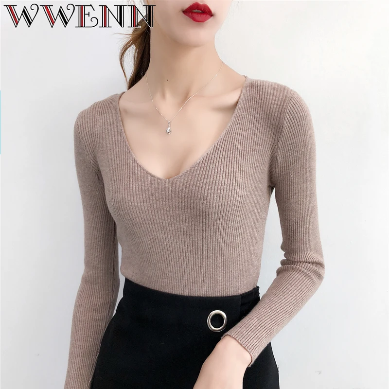 Pull Femme Sexy Deep V Neck Women Sweaters And Pullovers 2018 Winter Pink Gray Knitted Warm Jumper Slim Stretch Sweater Female
Pull Femme Sexy Deep V Neck Women Sweaters And Pullovers 2018 Winter Pink Gray Knitted Warm Jumper Slim Stretch Sweater Female