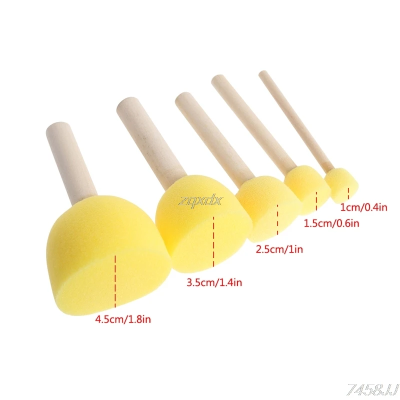 Round Sponge Brush with Wood Handle Art Graffiti Painting Tool Toy Children 5Pcs Drop ship Dropshipping
Round Sponge Brush with Wood Handle Art Graffiti Painting Tool Toy Children 5Pcs Drop ship Dropshipping