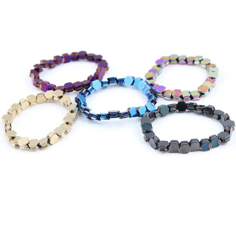 2019 Fashion Health Energy Colorful Hexagonal Bead Bracelet 8mm Magnetic Therapy Hematite Stretch Bracelet for Men Women Jewelry
2019 Fashion Health Energy Colorful Hexagonal Bead Bracelet 8mm Magnetic Therapy Hematite Stretch Bracelet for Men Women Jewelry