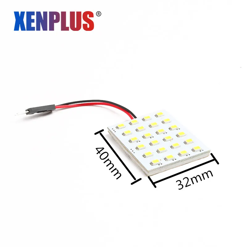 Xenplus 1x24SMD LED Light Panel Car Interior Festoon Dome Lamp Bulb Auto Light-emitting Diode Reading with T10 BA9s Adapter | Автомобили и