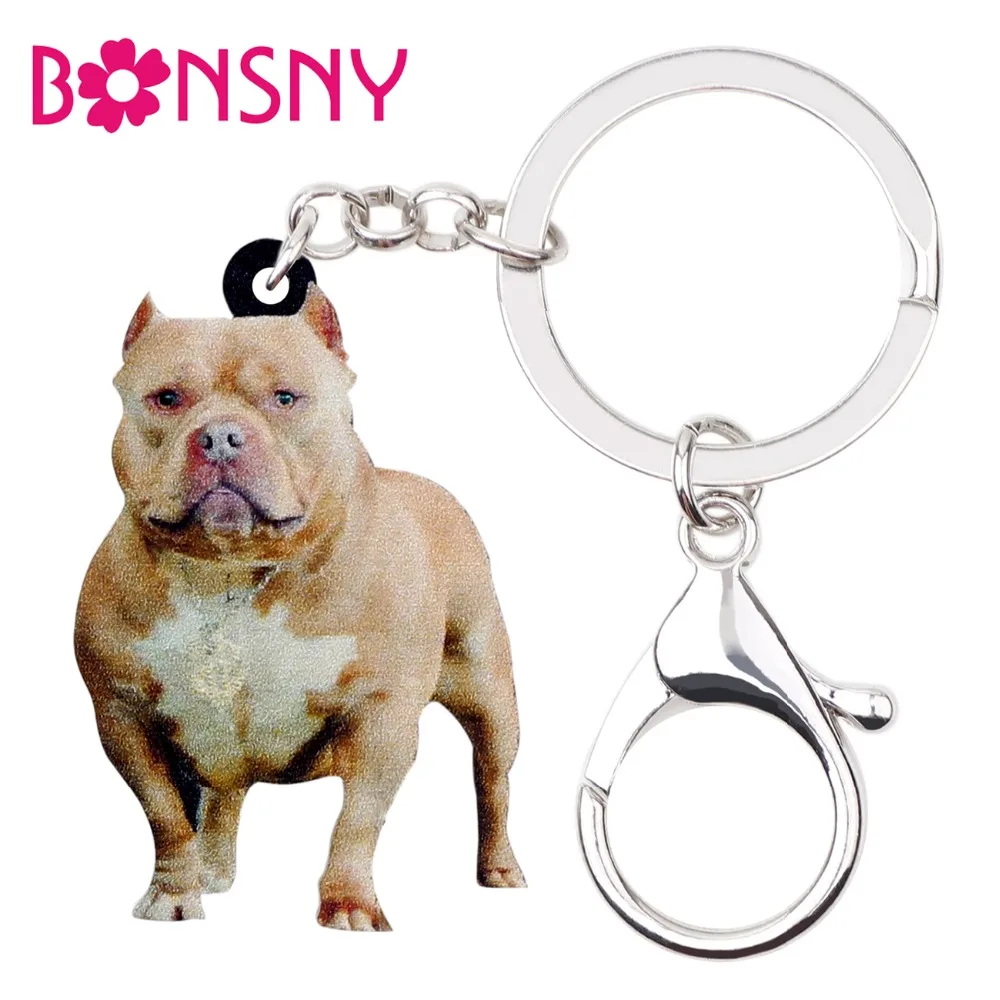Bonsny Acrylic American Pit Bull Terrier Dog Key Chains Keychain Rings Jewelry For Women Girl Handbag Car Charms Pet Accessories
Bonsny Acrylic American Pit Bull Terrier Dog Key Chains Keychain Rings Jewelry For Women Girl Handbag Car Charms Pet Accessories