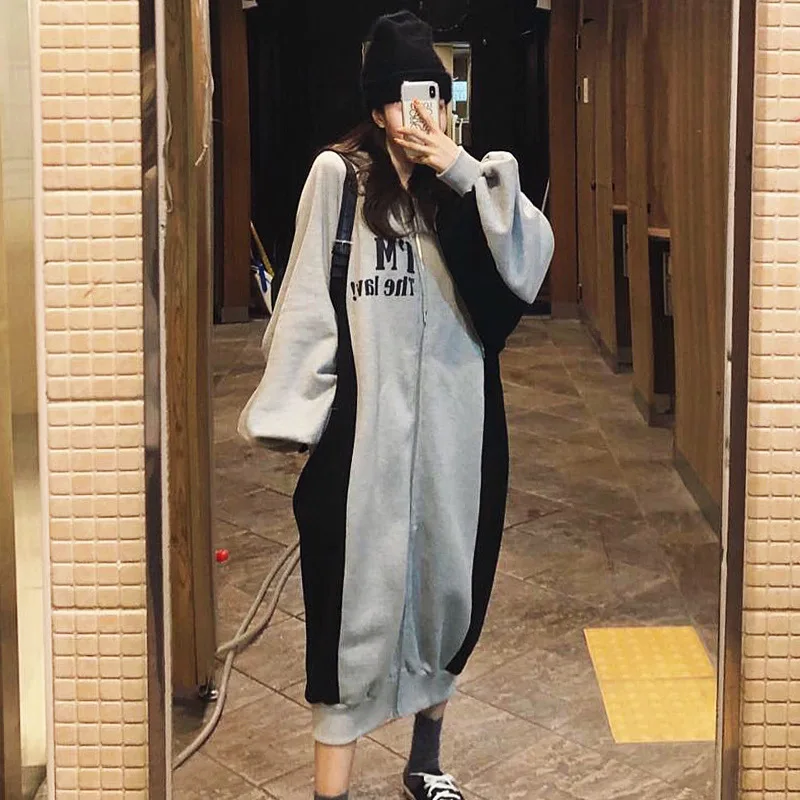 Fashion hooded zipper long hoodies women thickening zip up outerwear for autumn and winter
Fashion hooded zipper long hoodies women thickening zip up outerwear for autumn and winter
