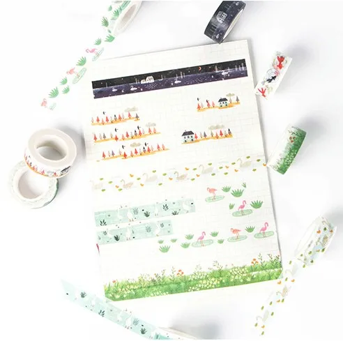 5 pcs/lot Japanese hand non-trace masking tapes photo album diary notebook decorative adhesive tapes15mm*7M
5 pcs/lot Japanese hand non-trace masking tapes photo album diary notebook decorative adhesive tapes15mm*7M