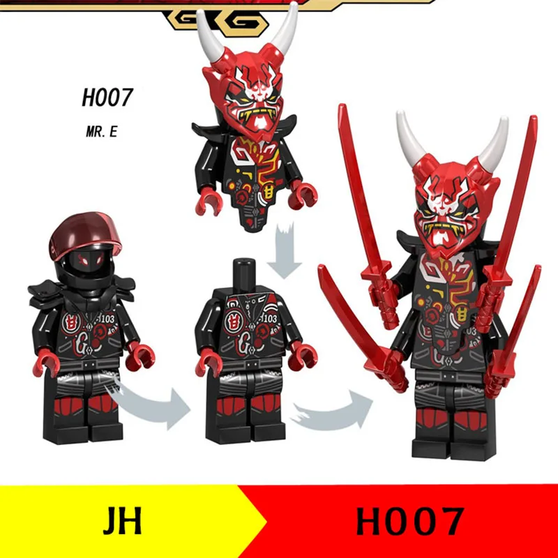 Фото Новые фигурки Мистера И в стиле Lego Ninjago - Чокун, Снаппа, Гармадон с оружием акул и скелетами армии для детей - конструктор кирпичиков.