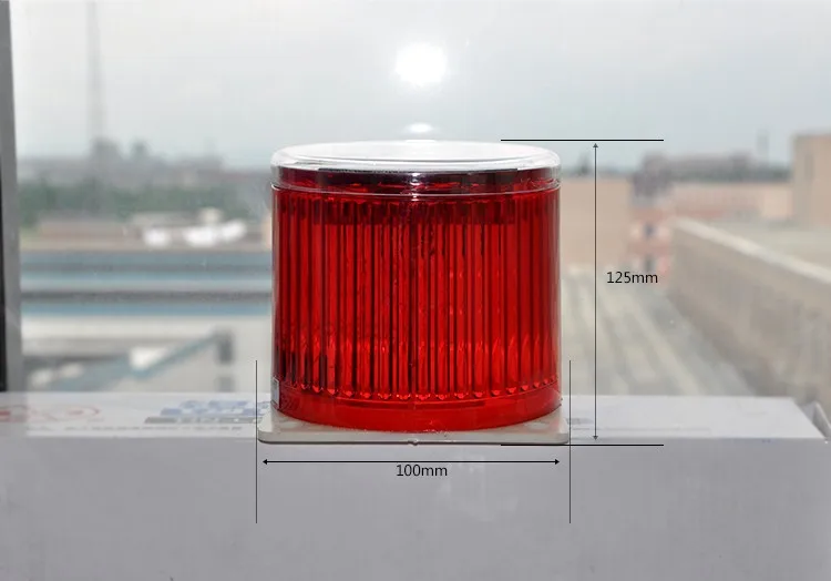 Светодиодный сигнальный фонарь на солнечной батарее, красный, водонепроницаемый, для морской лодки, аварийный и безопасный светильник s