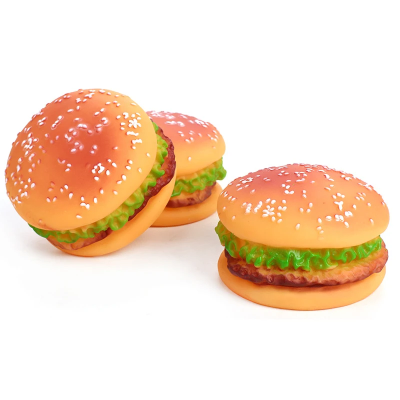 Popular Funny Squeakers Rubber toys Pet Dogs Burger Toy Food Grade Silicone Training Playing Chewing for Puppies cat
Popular Funny Squeakers Rubber toys Pet Dogs Burger Toy Food Grade Silicone Training Playing Chewing for Puppies cat