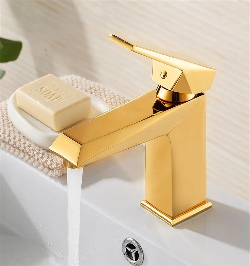 Basin Faucets Brass Bathroom Sink Mixer Tap Hot & Cold Golden/Chrome Lavatory Faucet Single Handle Toilet Sink Water Crane Mixer
Basin Faucets Brass Bathroom Sink Mixer Tap Hot & Cold Golden/Chrome Lavatory Faucet Single Handle Toilet Sink Water Crane Mixer