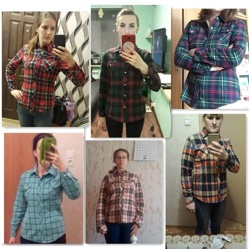 Fashion Thicken Velvet Warmer Plaids Shirts Womens Autumn Winter Fleece Long Sleeve Casual Tops Jacket Outerwear Q6226 
Fashion Thicken Velvet Warmer Plaids Shirts Womens Autumn Winter Fleece Long Sleeve Casual Tops Jacket Outerwear Q6226