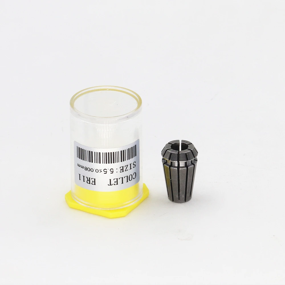 ER11-5.5. ER Collet. Accuracy: 0.008mm. Gripping tool. Collet. CNC Collet. Very high accuracy. Clamping range: 5.0-5.5. ER11-5.5
ER11-5.5. ER Collet. Accuracy: 0.008mm. Gripping tool. Collet. CNC Collet. Very high accuracy. Clamping range: 5.0-5.5. ER11-5.5