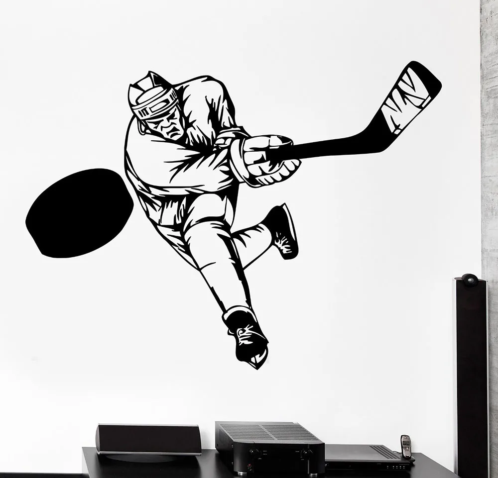 Wall Sticker Sport Hockey Slap Shot Winter Sport Athlete Vinyl Decal Mural Home Decoration Bedroom Stickers for Boys D225
Wall Sticker Sport Hockey Slap Shot Winter Sport Athlete Vinyl Decal Mural Home Decoration Bedroom Stickers for Boys D225