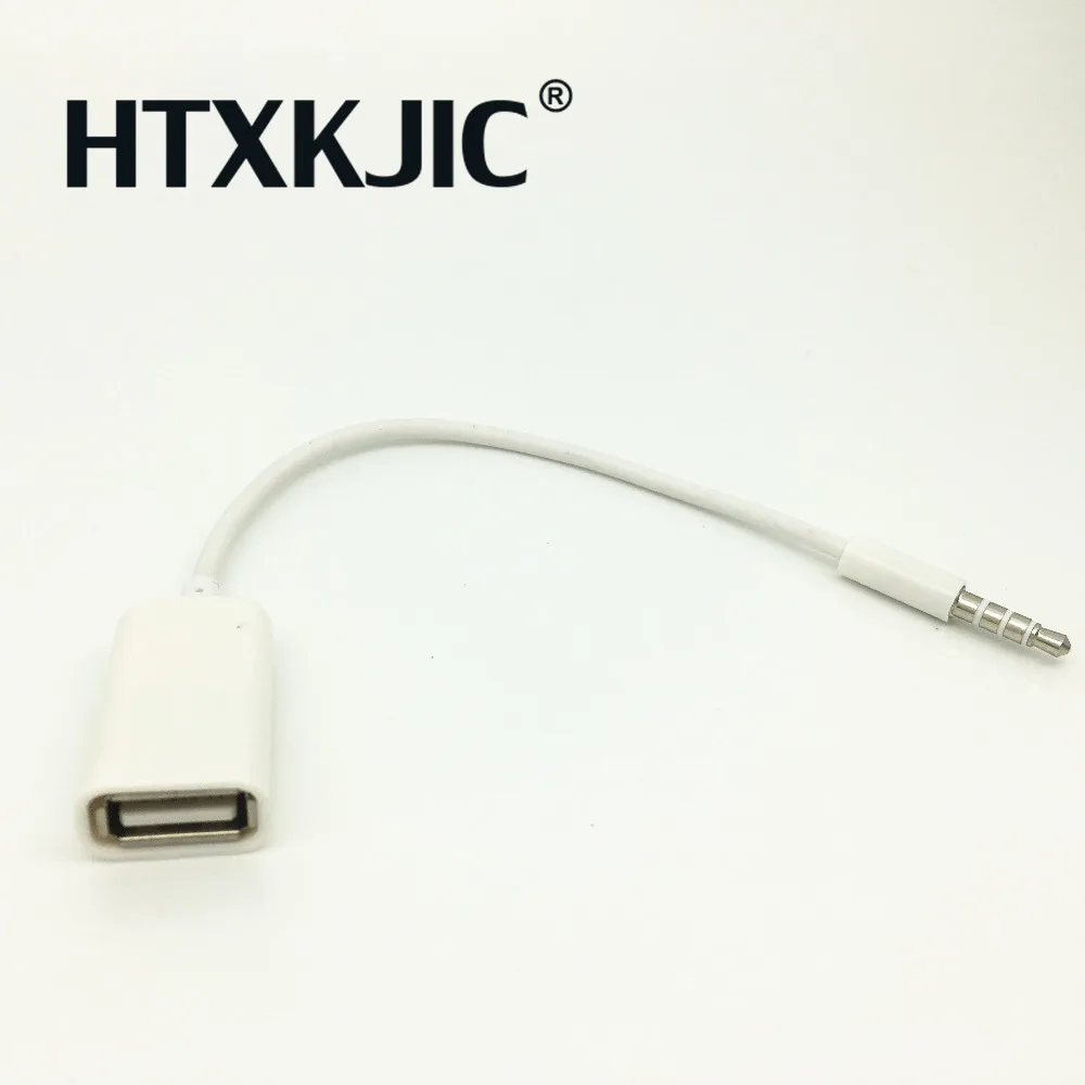 Кабель переходник с разъемом AUX на USB 2 0 папа 3 5 мм кабель для автомобильного MP3