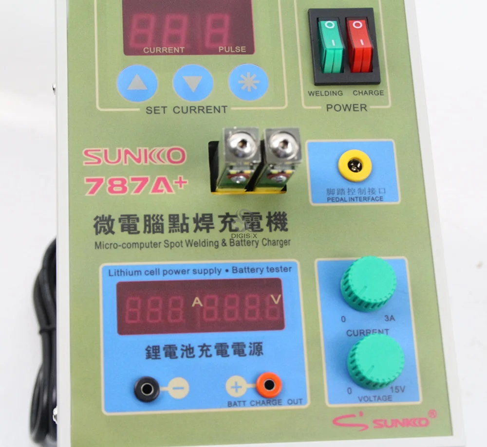 Sunkko 787A+ 220V Battery Spot Welder Pulse Welding Machine for 18650 Lithium-ion Battery Packs 0.05 - 0.2 mm
Sunkko 787A+ 220V Battery Spot Welder Pulse Welding Machine for 18650 Lithium-ion Battery Packs 0.05 - 0.2 mm