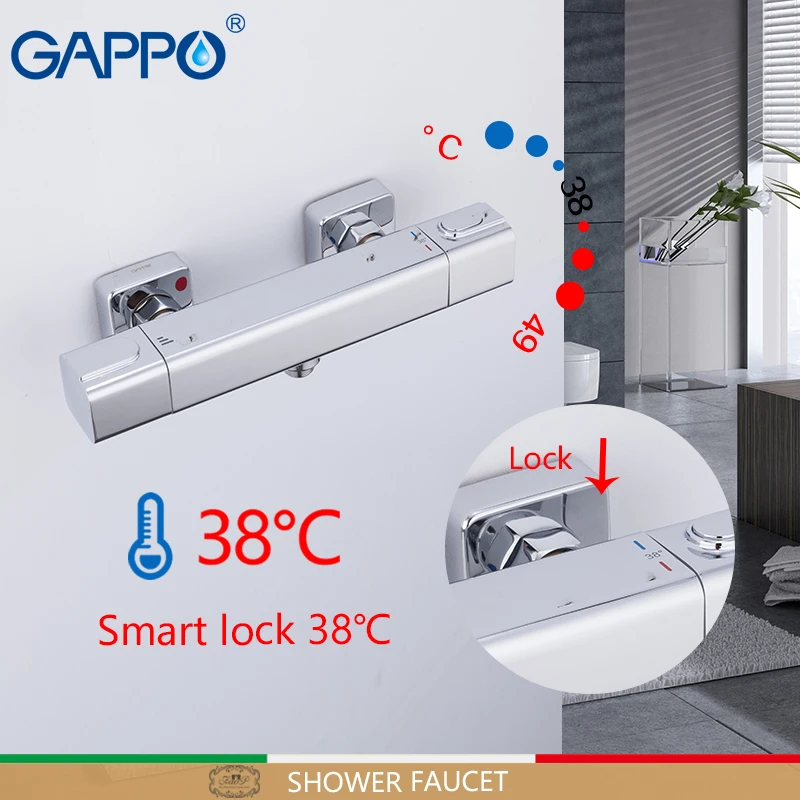 

Смесители для душа Gappo G2091, термостатический кран для ванны, латунный хромированный, для ванной комнаты