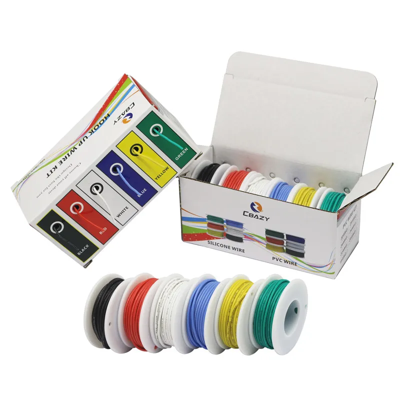 18 20 22 24 26 28 30awg 6 colors in a box mixed wire high quality flexible silicone wire and cable tinned pure copper wire
18 20 22 24 26 28 30awg 6 colors in a box mixed wire high quality flexible silicone wire and cable tinned pure copper wire