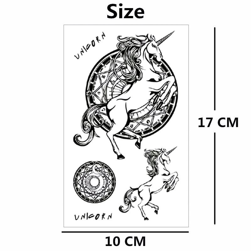Nu-TATY временная татуировка единорога Пегаса лошади боди-арт флеш-наклейки на руку