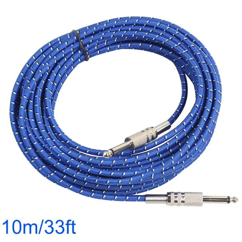 Video Mixer Audio Jack Guitar Cable Nylon Braided 6.35mm Male to Aux 1m 1.8m 3m 5m 10m for Amplifier|audio cable|jack male malejack |