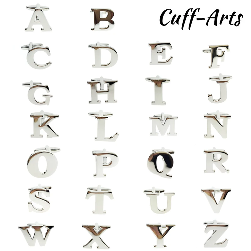 Cuffarts A-Z Single Alphabet Men Cufflinks Silver Initials Letter Cuff Link For Male Man Shirt Wedding Gifts Cufflinks Bottom
Cuffarts A-Z Single Alphabet Men Cufflinks Silver Initials Letter Cuff Link For Male Man Shirt Wedding Gifts Cufflinks Bottom