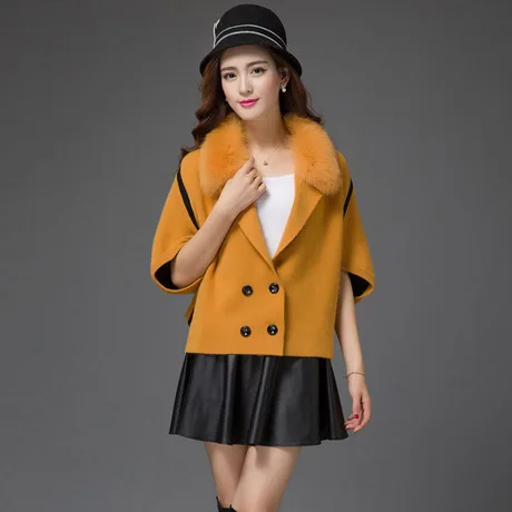 100%mink cashmere knit fox fur collar short coat for women autumn winter half bat-sleeve solid color S/M/L/XL
100%mink cashmere knit fox fur collar short coat for women autumn winter half bat-sleeve solid color S/M/L/XL