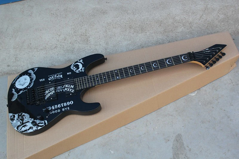 Top Quality GYESP-0006 black Color black hardware rosewood fretboard Kirk Hammett Ouija Electric Guitar, Free shipping
Top Quality GYESP-0006 black Color black hardware rosewood fretboard Kirk Hammett Ouija Electric Guitar, Free shipping