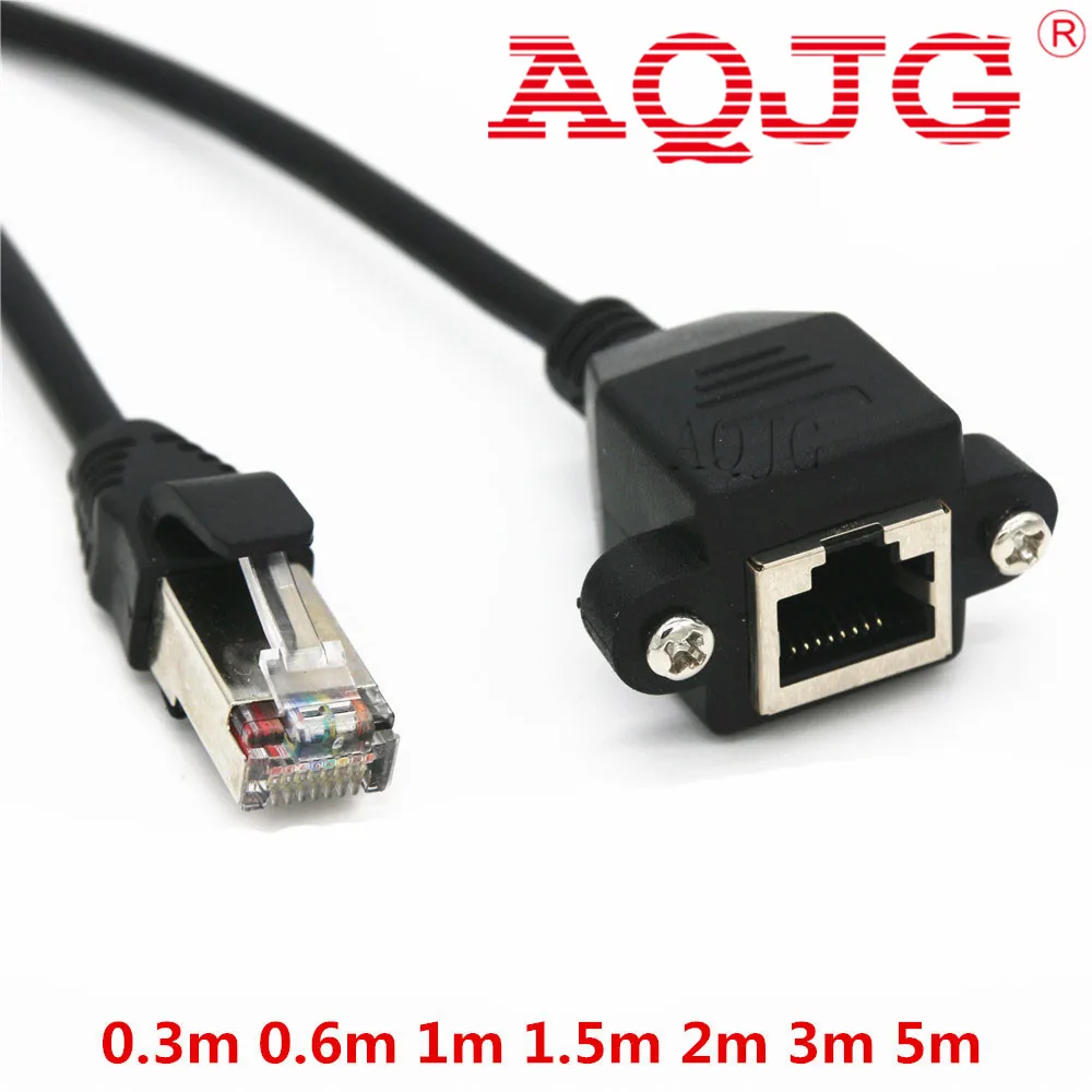 RJ45 Cable Male to Female Screw Panel Mount Ethernet LAN Network Extension Cable AQJG 30CM 60CM 1m 3M 5M Wholesale
RJ45 Cable Male to Female Screw Panel Mount Ethernet LAN Network Extension Cable AQJG 30CM 60CM 1m 3M 5M Wholesale