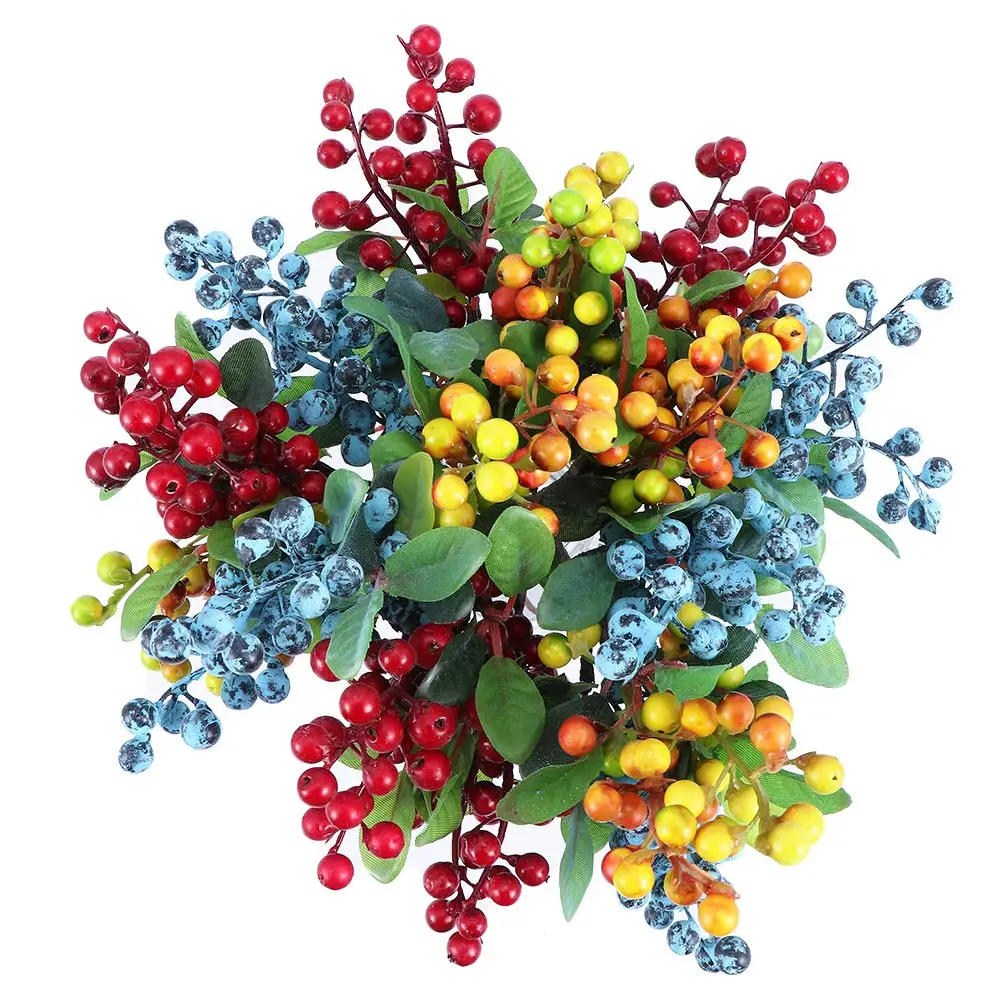Искусственный ягода "сделай сам" и цветами Дешево Голубая на Рождество