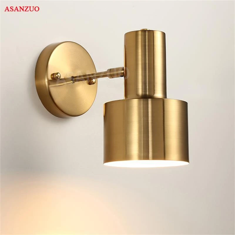 Nordic bedroom bedside wall lamp gold creative minimalist modern living room aisle bathroom wall lamp E27
Nordic bedroom bedside wall lamp gold creative minimalist modern living room aisle bathroom wall lamp E27