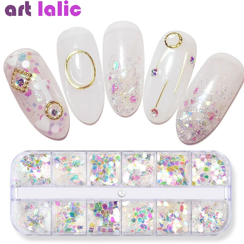 1 Box AB Nail Art Glitter Sequins Mermaid Mixed Shape Paillette Holographic Polishing Spangles Flake Slice Decoration Tips
1 Box AB Nail Art Glitter Sequins Mermaid Mixed Shape Paillette Holographic Polishing Spangles Flake Slice Decoration Tips