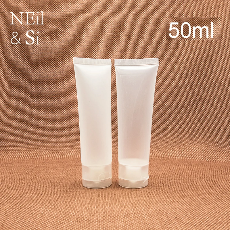 

Refillable 50ml Plastic Squeeze Bottle Cosmetic Cleanser Hand Cream Soft Tube Shampoo Lotion Container Frosted Glossy