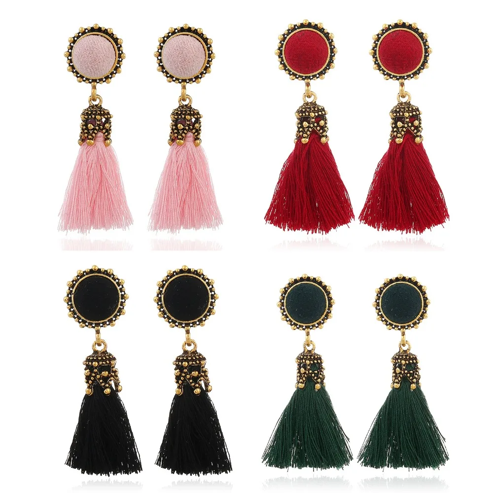 Vintage Gold Color Alloy Tassel Earrings For Women Jewelry Bohemia Colorful Long Dangle Tassel Earrings Female Statement Earring
Vintage Gold Color Alloy Tassel Earrings For Women Jewelry Bohemia Colorful Long Dangle Tassel Earrings Female Statement Earring