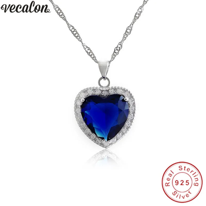 Vecalon Oceanheart pendant 925 Sterling silver Blue zircon cz Wedding Engagement Pendants with necklace for Women Bridal Jewelry
Vecalon Oceanheart pendant 925 Sterling silver Blue zircon cz Wedding Engagement Pendants with necklace for Women Bridal Jewelry