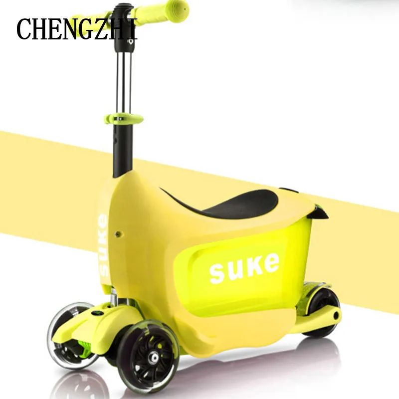 CHENGZHI kids lazy trolley rolling luggage children scooter suitcase wheels travel bag student school bag
CHENGZHI kids lazy trolley rolling luggage children scooter suitcase wheels travel bag student school bag