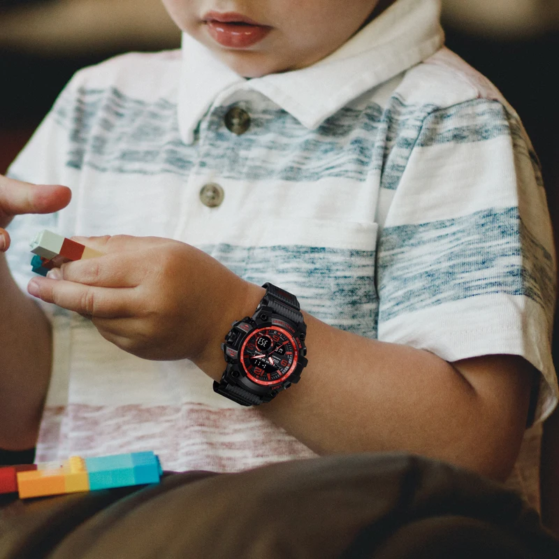 Хит продаж Детские Водонепроницаемые цифровые светодиодные спортивные часы для