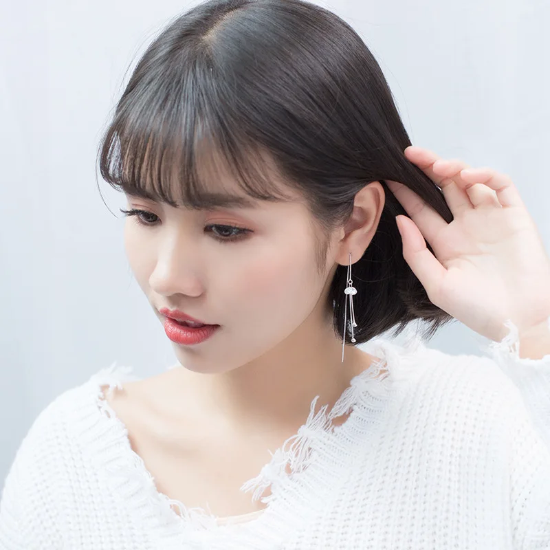 MloveAcc 100% 925 Real Sterling Silver Long Chain Tassel Earrings with Clear CZ for Women Sterling Silver Drop Earrings
MloveAcc 100% 925 Real Sterling Silver Long Chain Tassel Earrings with Clear CZ for Women Sterling Silver Drop Earrings