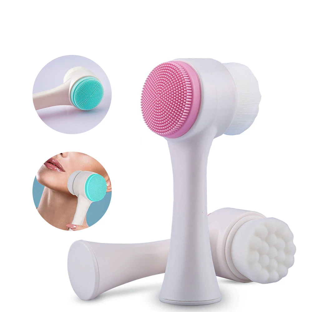 Double Sided Face Brush Facial Massage Cleanser Brush Skin Exfoliating Scrubber Pore Cleanser Brush Face Washing Skin Care Tool
Double Sided Face Brush Facial Massage Cleanser Brush Skin Exfoliating Scrubber Pore Cleanser Brush Face Washing Skin Care Tool