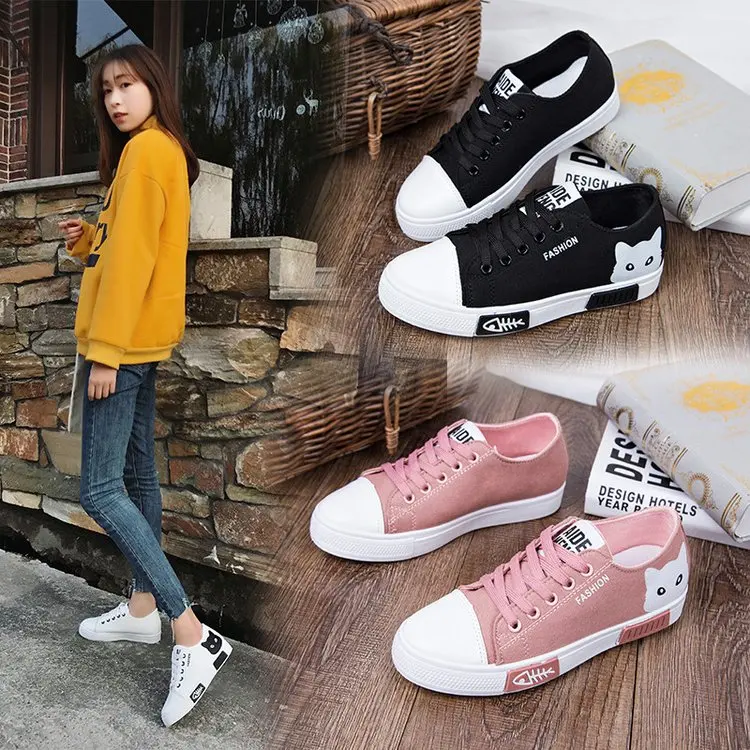 Cartoon Women Canvas Shoes Fashion Women Vulcanize Shoes 2019 Spring female Shoes Lace Up Casual Board Shoes Women Sneakers
Cartoon Women Canvas Shoes Fashion Women Vulcanize Shoes 2019 Spring female Shoes Lace Up Casual Board Shoes Women Sneakers