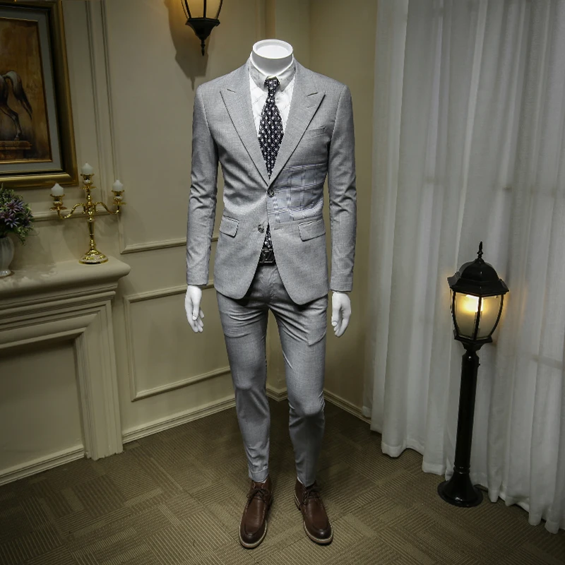 XM GEEKI Mens gray Suits Men Business Casual Dress Suit Jackets Men's Suits Wedding Dresses Suits Formal Groom Blazer 365tz54
XM GEEKI Mens gray Suits Men Business Casual Dress Suit Jackets Men's Suits Wedding Dresses Suits Formal Groom Blazer 365tz54