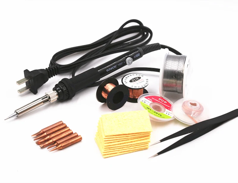 220V 60W Adjustable Electric Soldering Iron Temperature Solder Station With copper Tip Stand Solder Wire repair tool kits
220V 60W Adjustable Electric Soldering Iron Temperature Solder Station With copper Tip Stand Solder Wire repair tool kits