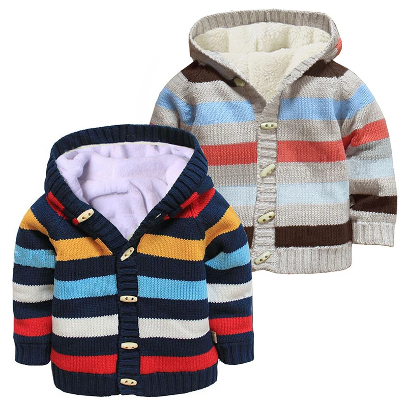 Autumn Winter Girls Boys Fleece Sweaters Kids Striped Cotton Knitted Cardigan Children Long Sleeve Casual Coats Sweater for 2-5Y
Autumn Winter Girls Boys Fleece Sweaters Kids Striped Cotton Knitted Cardigan Children Long Sleeve Casual Coats Sweater for 2-5Y