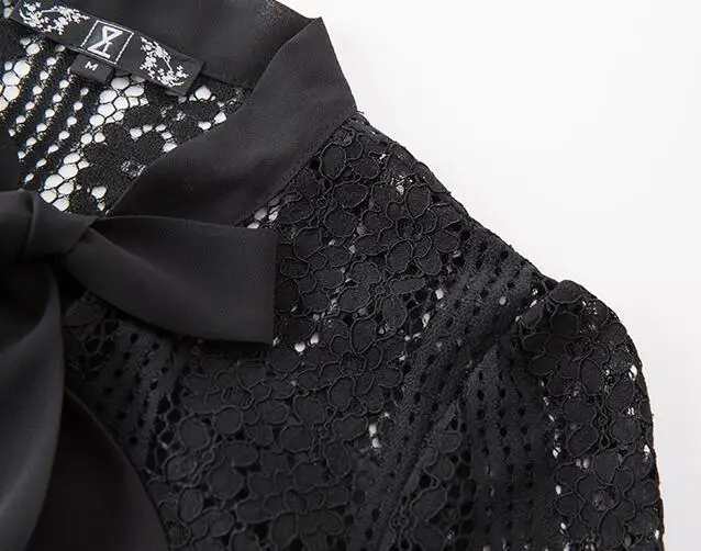 Queechalle Autumn Dress Women Sweet Bow Ties Collar hollow out Lace Long Sleeve Dress 3XL 4XL 5XL Buttons Plus Size Vestidos
Queechalle Autumn Dress Women Sweet Bow Ties Collar hollow out Lace Long Sleeve Dress 3XL 4XL 5XL Buttons Plus Size Vestidos