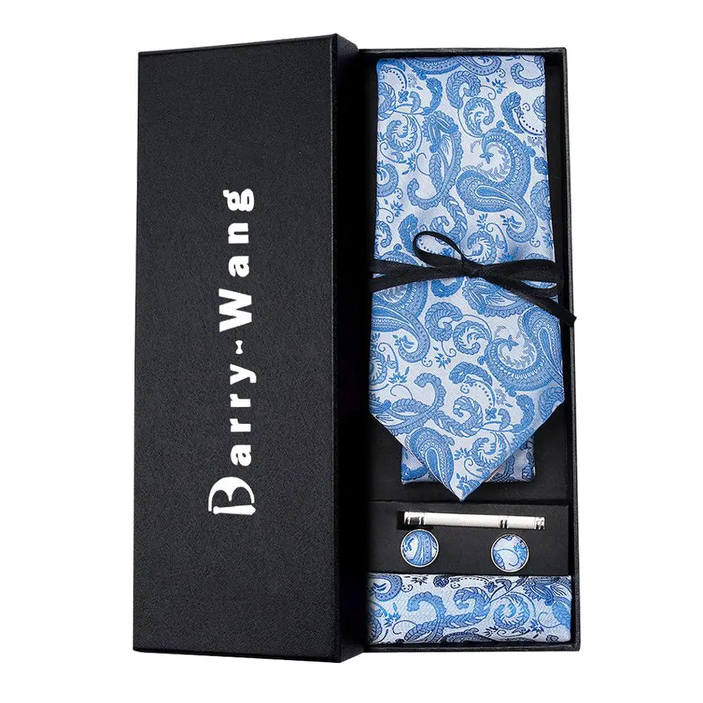 TS-1618 Barry.Wang 2018 Men's Ties Necktie Hanky Cufflinks Set With Gift Skyblue Paisley Ties For Men Wedding Business Party
TS-1618 Barry.Wang 2018 Men's Ties Necktie Hanky Cufflinks Set With Gift Skyblue Paisley Ties For Men Wedding Business Party
