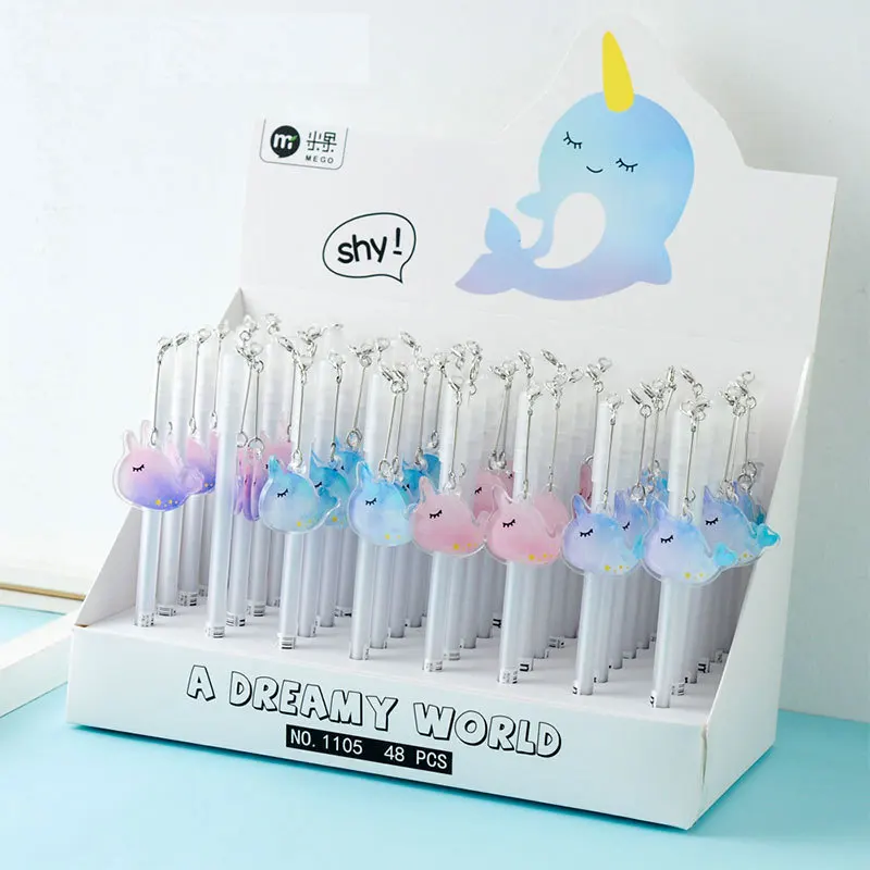 48pcs/1lot Gel Pen Kawaii Whale pendant School Office Supply Student Stationery Kids Gift Automatic Pencil 0.5mm
48pcs/1lot Gel Pen Kawaii Whale pendant School Office Supply Student Stationery Kids Gift Automatic Pencil 0.5mm