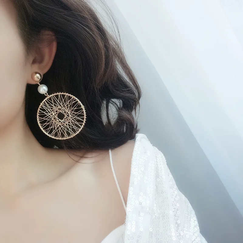 Exaggerated large round spider web earrings, steel needle anti - allergy color earrings, female, fashion jewelry wholesale,TF101
Exaggerated large round spider web earrings, steel needle anti - allergy color earrings, female, fashion jewelry wholesale,TF101