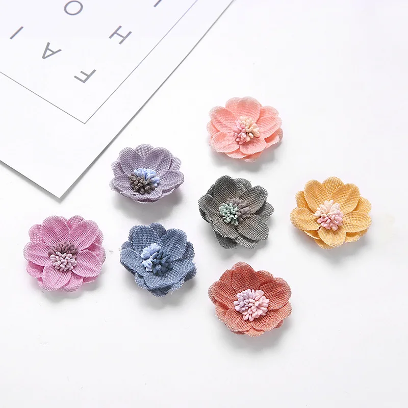 40Pcs/lot Artificial mesh Fabric Flower For Girls Headband Chic Hair Flowers Hair stamen For Hair Accessories DIY
40Pcs/lot Artificial mesh Fabric Flower For Girls Headband Chic Hair Flowers Hair stamen For Hair Accessories DIY