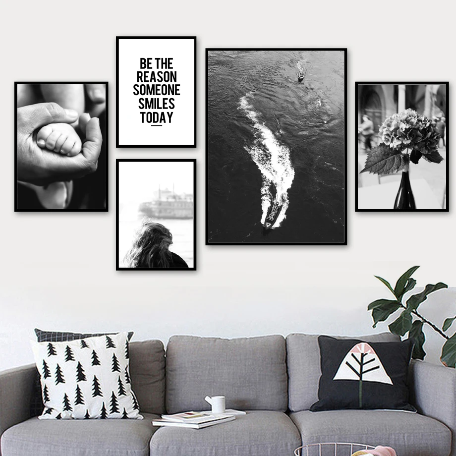 Sea Black White Photo Quotes Wall Art Canvas Painting Nordic Posters And Prints Scandinavian Wall Pictures For Living Room Decor
Sea Black White Photo Quotes Wall Art Canvas Painting Nordic Posters And Prints Scandinavian Wall Pictures For Living Room Decor