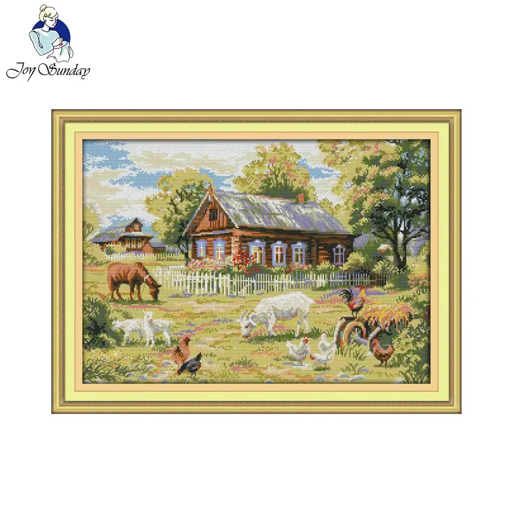 Joy Sunday Farm Pattern embroidery Needlework Stamped or Counted Cross Stitch Kit for home wall decor
Joy Sunday Farm Pattern embroidery Needlework Stamped or Counted Cross Stitch Kit for home wall decor