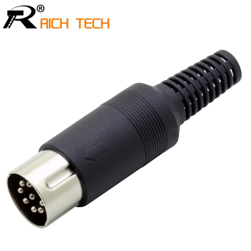 3 шт. 8 контактный разъем для пайки с пластиковой ручкой 6 5 мм|connector 8pin|connector diyconnector