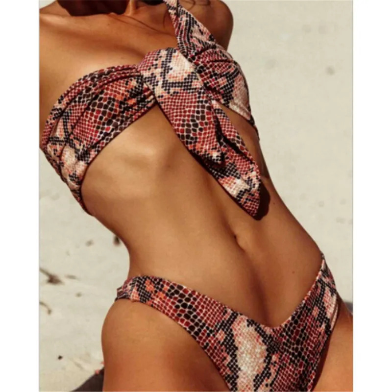 Women Sexy Bikini Set Snake Skin/Leopard Printed Bandage Swimsuit Swimwear Vintage One Shoulder Bathing Suit Beachwear Biquini
Women Sexy Bikini Set Snake Skin/Leopard Printed Bandage Swimsuit Swimwear Vintage One Shoulder Bathing Suit Beachwear Biquini