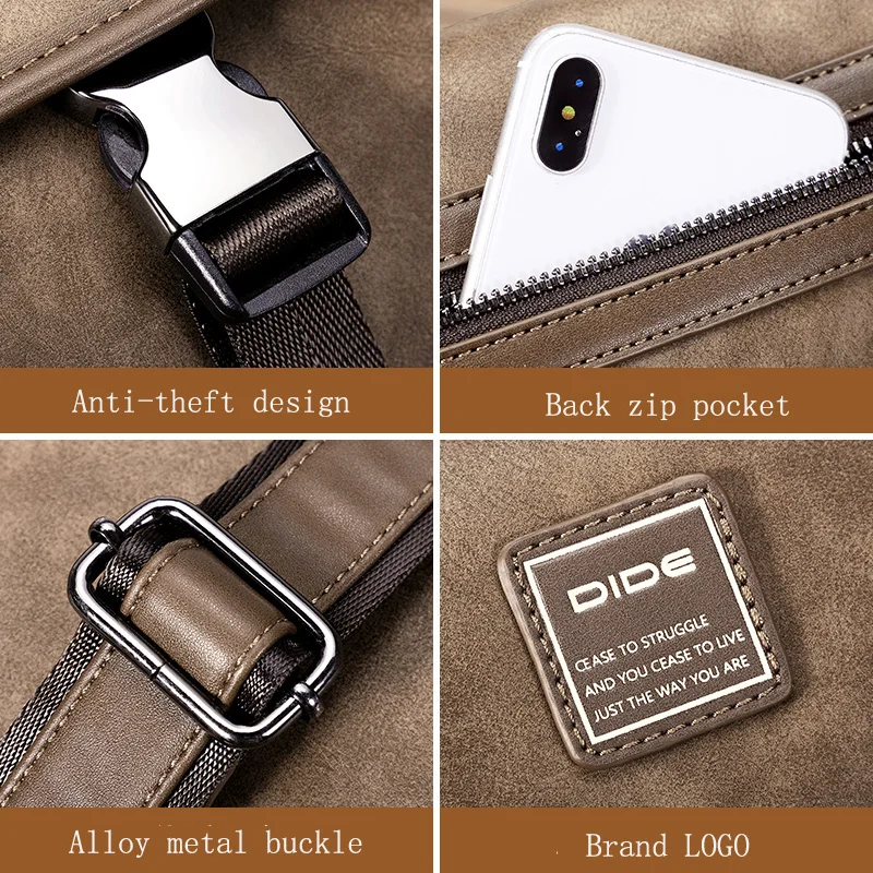 DIDE 2020 Luxury Brand Men Messenger Bags Crossbody Business Casual Handbag Male Leather Shoulder Bag Large Capacity Travel bag
DIDE 2020 Luxury Brand Men Messenger Bags Crossbody Business Casual Handbag Male Leather Shoulder Bag Large Capacity Travel bag