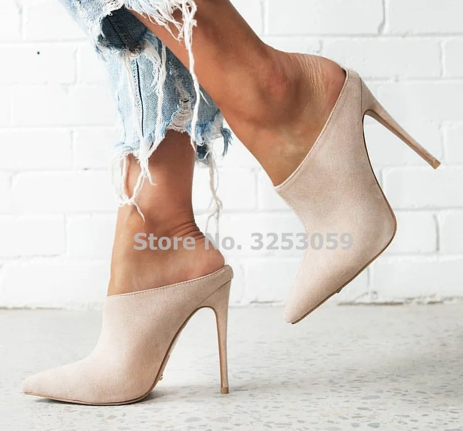 ALMUDENA Women Concise Beige Suede Stiletto Heels Dress Pumps Pointed Toe Slip-on Slippers Daily Office Shoes Gladiator Pumps
ALMUDENA Women Concise Beige Suede Stiletto Heels Dress Pumps Pointed Toe Slip-on Slippers Daily Office Shoes Gladiator Pumps